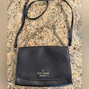 Kate Spade Black Leather Crossbody Purse